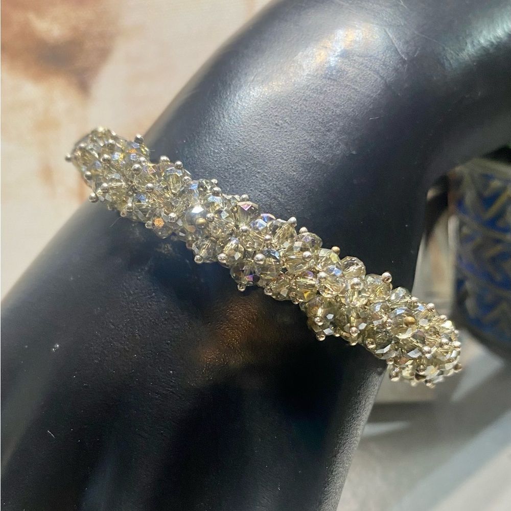 Smoky Quartz Cluster 825 Silver Bracelet